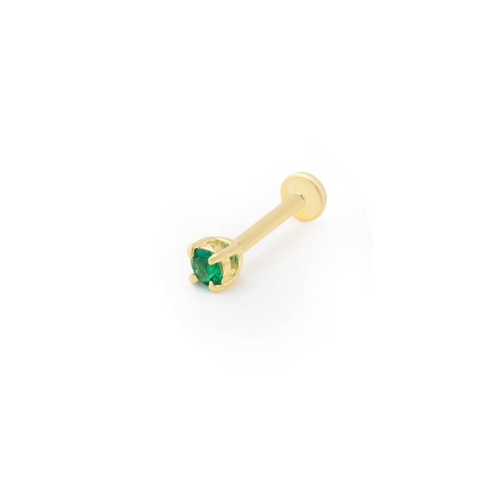 Yeşil Tektaş Model Tragus Piercing - 1