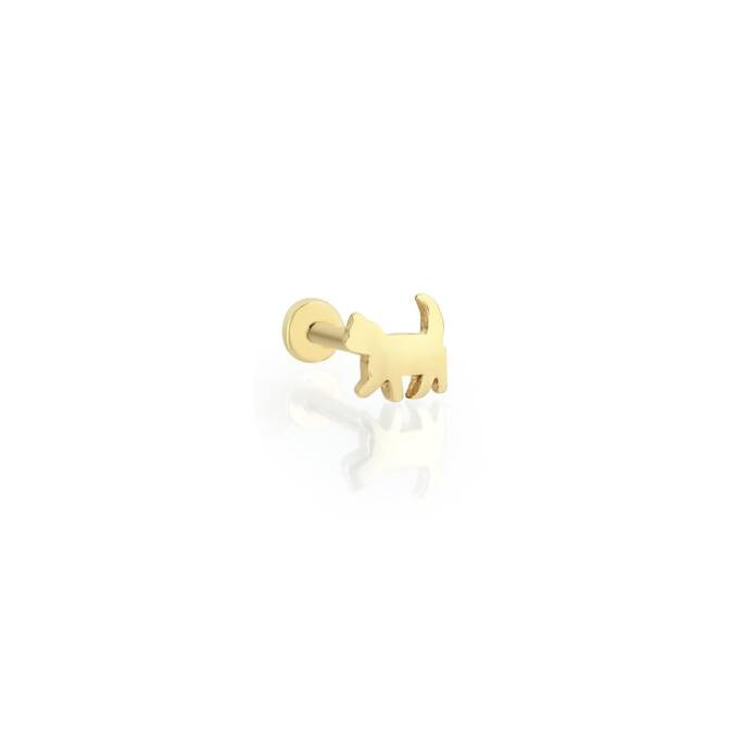 Yürüyen Kedi Figür Tragus Piercing - 1