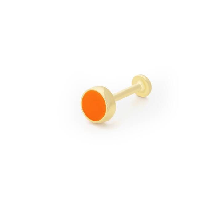Yuvarlak Model Turuncu Mine Tragus Piercing - 1