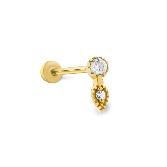 Yuvarlak Ucunda Damla Model Tragus Piercing - 1